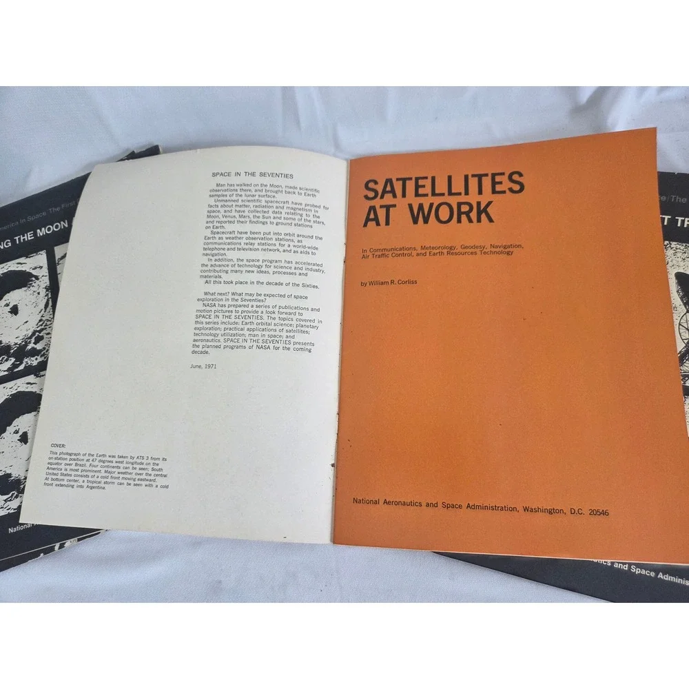 Vintage NASA Booklet Set, America In Space, Satellites At Work